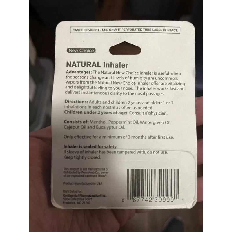 choice new choice natural inhaler quick action allergies and more