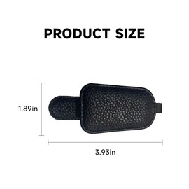 Couslcd Sunglass Holder for Car Visor, Magnetic Leather Car Glasses Eyeglass Clip, Ticket Card Clip Sunglasses Mount, Universal Auto Interior Accessories for SUV Truck Sedan (Black)