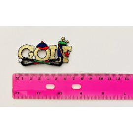 Golf Golfing Patch Sports  Appliqué Swing Putt Colorful Clubs Putter