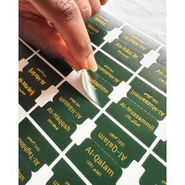 Quran tabs in Arabic and English Translation (120 pcs of 1.5 * 1.5 ")| Muslim Prayer and Islamic Book Study Accessory | Phonetic Transliteration mushaf with Surah Guide | Ramadan, Eid, Islam Gifts