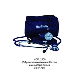 Homecare Kit Baumanómetro con Estetoscopio Duplex- Azul 100 Preciso con Estuche Portátil                                                              