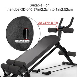 OTFAITP Sponge Foam Foot Pad Roller Pair, Used for Replacing Gym Exercise Equipment, Suitable for 1-inch Rod (Foam 6.3" X 3.07" Od X 0.87" Id)
