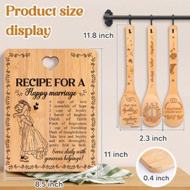 Bridal Shower Gifts for Bride Groom, Wedding Gifts for Couples 2024, Engagement Gifts for Couples, Happy Marriage Cutting Board Set, Bride to Be Gifts, Wedding Gifts for Newlyeds Newly Engaged Couples
