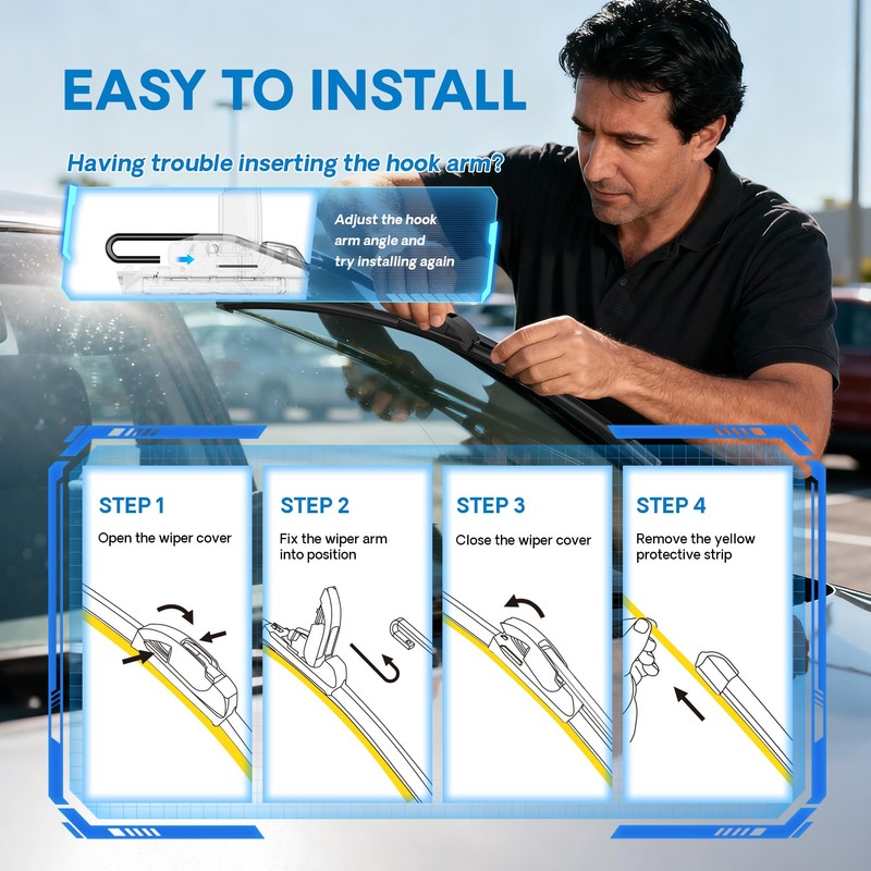 5 PLUS® Silicone Wiper Blades 22 inch wiper blades 2