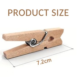 50 PCS Wooden Clothes Pins, 2.9 Inch Large Wooden Clothespins Photo Clips, Rust Resistant Hardwood Clothespins, Clothes Pins Wooden for Crafts, Decorating