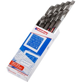 edding 2185 gel roller - black - box of 10 - 0.7 mm - gel pen for writing, drawing, colouring mandalas, bullet journals - black gel pen, colour gel pen