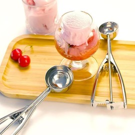Cookie Scoop Set, Ice Cream Scoop with Trigger ProfessionaI 18/8 Stainless Steel Cookie Scoop, Ice Cream Scoop 3 Versatile Sizes