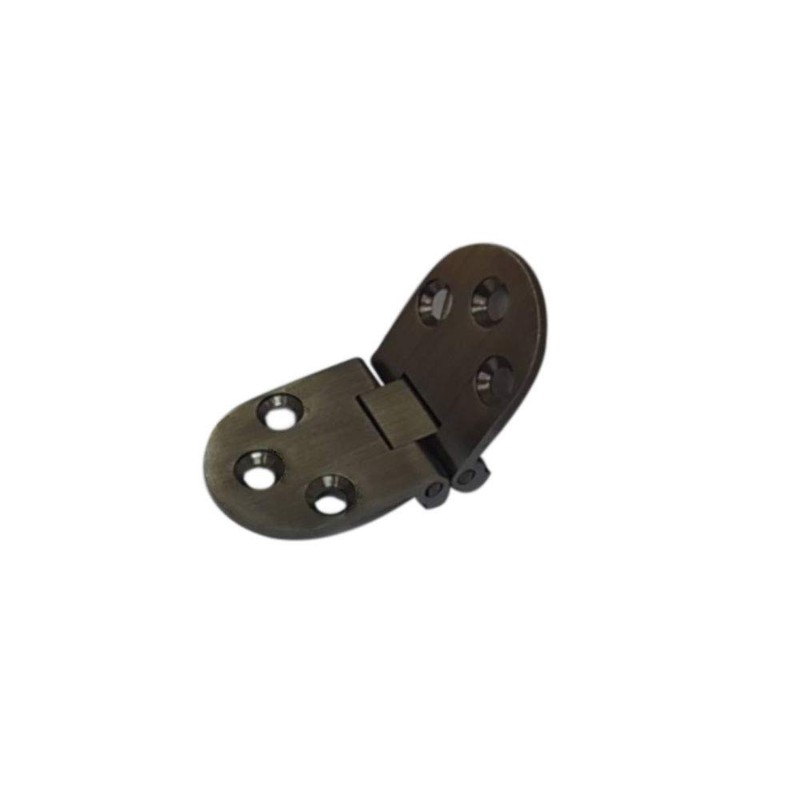 QCAA Solid Brass Table Folding Flip Top Hinge, 2-3/4" x