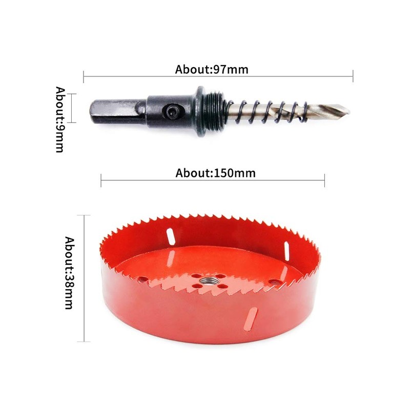 Hole Saw Drill Bit LAIWEI HSS Hole Cutter with Arbor