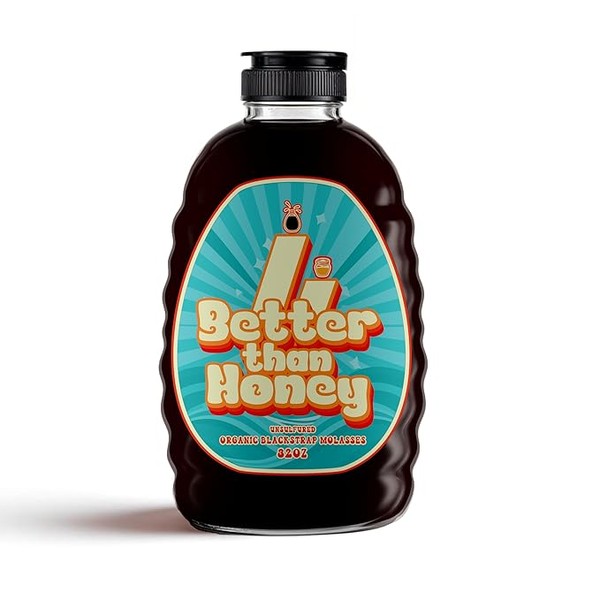 Better Than Honey Organic Blackstrap Molasses 32oz– Unsulphured Natural Sweetener