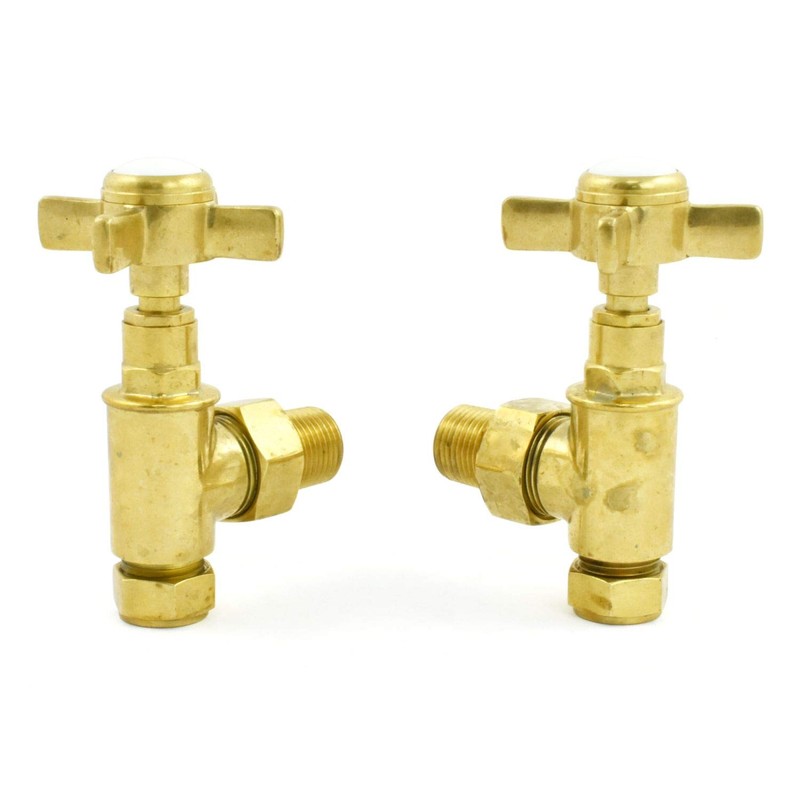 Hot Flow | Bayou Cross-Head Traditional Manual Radiator Valves (Pair)