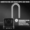 Heavy Combination Lock with Long Shackle, Weatherproof Outdoor Anti-Theft Security