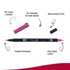 Tombow ABT Dual Brush Pen, Pink Edition, Pen with Two