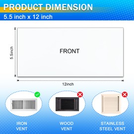 E BAVITE 3 Pack Magnetic Vent Covers, Strong Vent Covers 5.5x12inch High Strength Magnetic Vent Cover for Floor Wall and Ceiling Registers Home HVAC and AC Vents