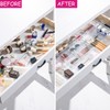 DCA 25 PCS Clear Plastic Drawer Organizer Tray, Bathroom Organizers