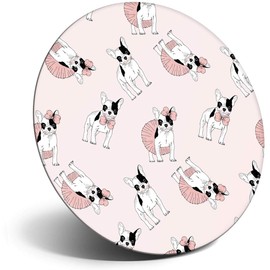 Destination Vinyl ltd Magnet for Refrigerator, Fridge - Cute Pink Pitbull Dogs Pets for Office, Cabinet and Whiteboard, Magnetic Stickers, 3861