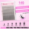 Lash Clusters Kit, DIY Cluster Eyelash Extensions 9‑16mm, 30D+40D+50D, 140pcs
