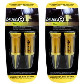 Brush T Extreme 3 1/8" Golf Tees - Yellow - 2 Packs of 2 - (11904)