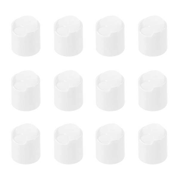 sourcing map 12Pcs White Disc Top Caps Replacement 28/410 Plastic