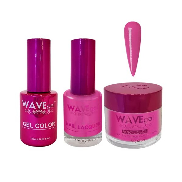 WAVEGEL Soak-Off Gel, Nail Lacquer & Acrylic/Dip Powder Matching Set
