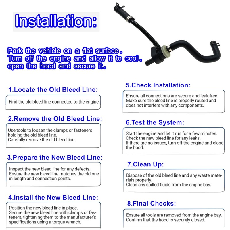 Bleed Line Hose,Compatible with Benz GLC SLC CLS C E-Class