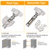 hicoosee 2 PCS Cupboard Hinges, Soft Close Cabinet Hinges with