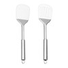 Stainless Steel Spatulas Set - Slotted Turner, Solid Turner, Heavy-Duty