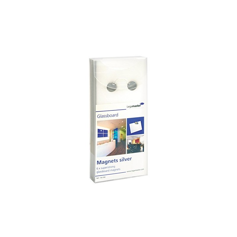Legamaster Glassboard Magnet - Silver (Pack of 6)