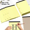 HAUTOCO 8.5 x 11 Legal Pads 12 Pack Yellow Wide