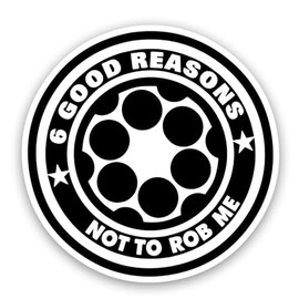 Horizon Decals Not to Rob Me Vinyl Sticker Decal - 5 Inches Funny Warning Sign for Vehicles Cars Bumper Helmet Motorcycle Window Adults Laptops Boat Cup Tumblers Trucks