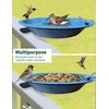 Bird Bath Outdoor Metal Birdbath Deck Mounted, Bird Baths with