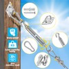 57Pcs Sun Shade Sail Hardware Kit 6 inch with 4Pcs
