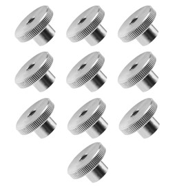 Create idea Pack of 10 M5 High Knurled Nuts Internal Thread 304 Stainless Steel Round Handle Knob Lock Nuts DIN 466 Type