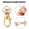 100PCS Gold Lobster Claw Clasp with Key Rings Rustproof Metal