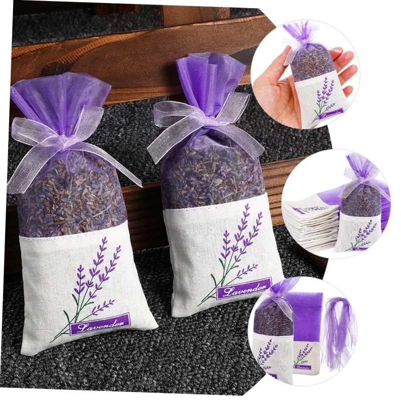 Mobestech 50pcs Empty Lavender Sachet Bags for Dried Lavender Drawstring