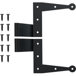 SteelTek L-Hinge with 2 1/4" Offset (Sold as Pair), 304 Stainless Steel, Powder Coated Black