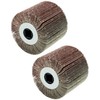 QWORK Flap Sanding Wheel, 2 Pack Wire Drawing Polishing Wheel,
