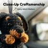 Crochet Dachshund Car Accessories Weiner Dog for Rear View Mirror,