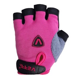 Verri | Guantes de Gym para Mujer para Seguridad y protección de Manos y muñeca en Entrenamiento en Gimnasio, Rutina con Pesas, Rosa, Mediana