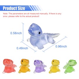 6PCS Luminous Lizard Car Rear View Mirror Accessories, Cute Mini Car Dashboard Decoration for Girl Men Women, Funny Car Interior Ornament Present for Car, Garden, Office, Home (Lizard)