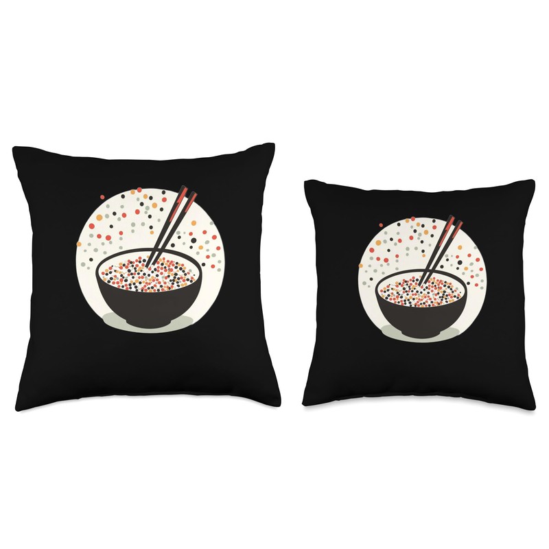 Furikake Retro Throw Pillow