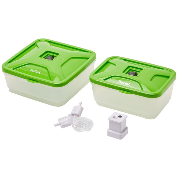 Tefal XA258010 Vacuum Container for Vacupack Plus, Plastic, Green, 17