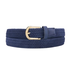 maikun Belt, Women's, Mesh Belt, Braided Belt, Elastic Belt, Suit, Student Clothing, Casual, Thin Belt, 3 Colors Available, gold-navy
