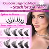 Spikes Lash Extensions Russian Lash Clusters Spiky Individual Eyelashes 100D