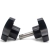 Star Knob Grip M12 x 100mm Male Thread Triangle Head