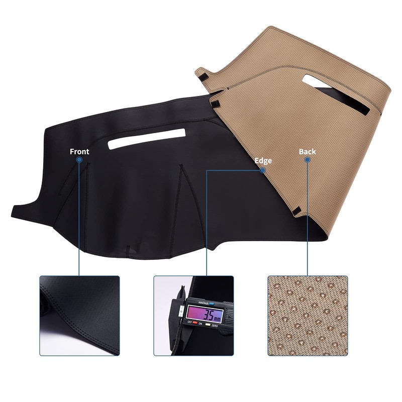 BERKSYDE Dashboard Dash Cover Leather Dashboard Cover Compatible with 2010-2014