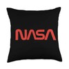 Nasa Nerds NASA Worm Logo Throw Pillow, 18x18, Multicolor