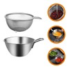 OUNONA 1 Set Stainless Steel Colander with Handle Bowl Set