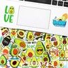 Smiling Avocado Stickers 50Pcs Cute Funny Waterproof Fruit Stickers for