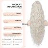 PORSMEER Women's Ponytail with Clip, Long Wavy Curly Hairpiece Braid